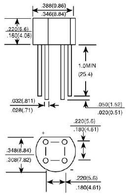 Bridge Rectifier - 2W005G THRU 2W10G