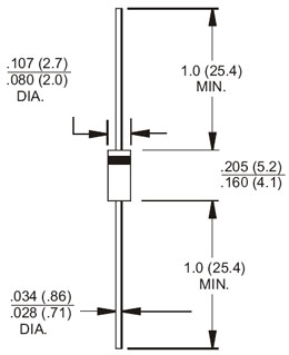 Zener Diodes - 1N4728A THRU 1N4761A